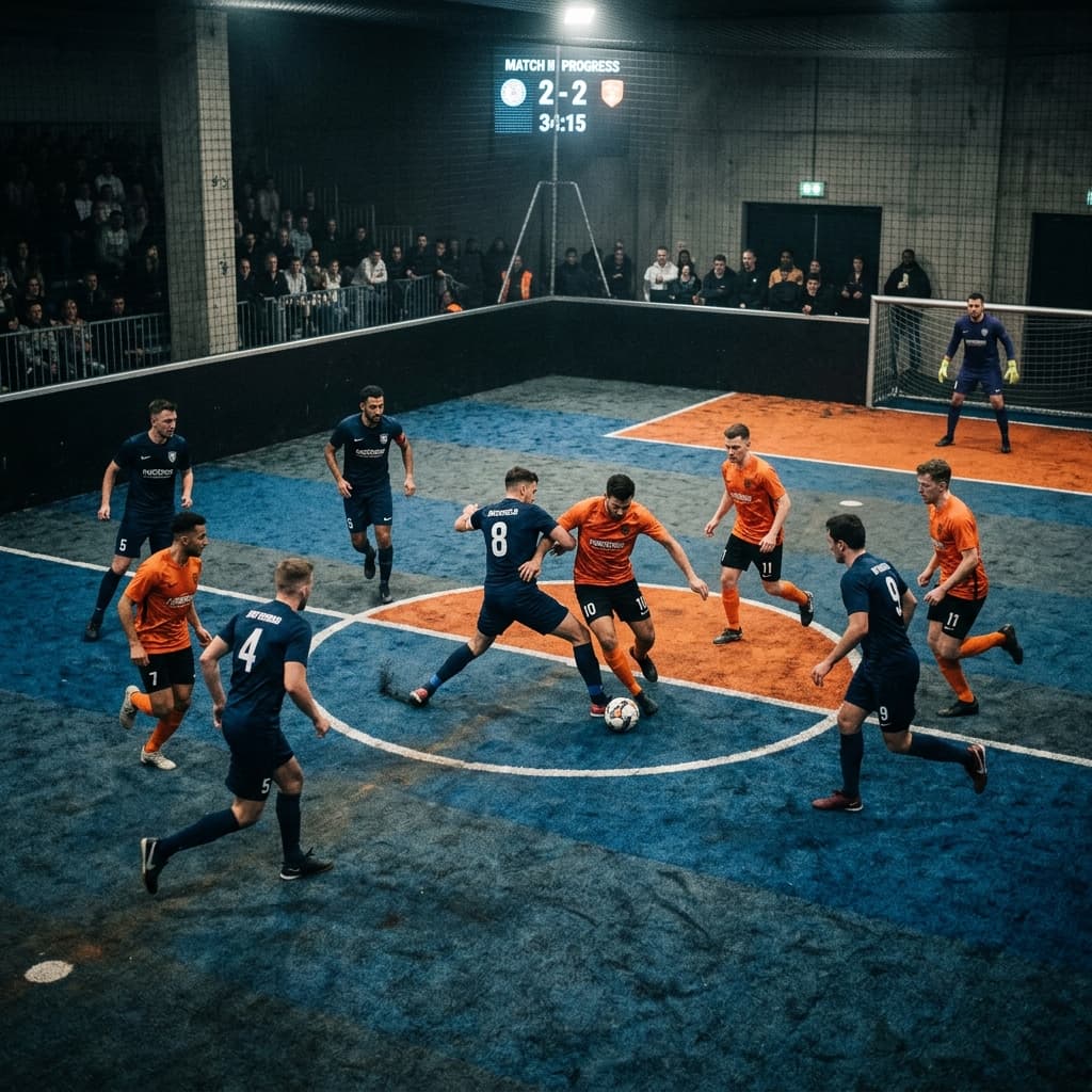 Acción dinámica en un partido de fútbol 6